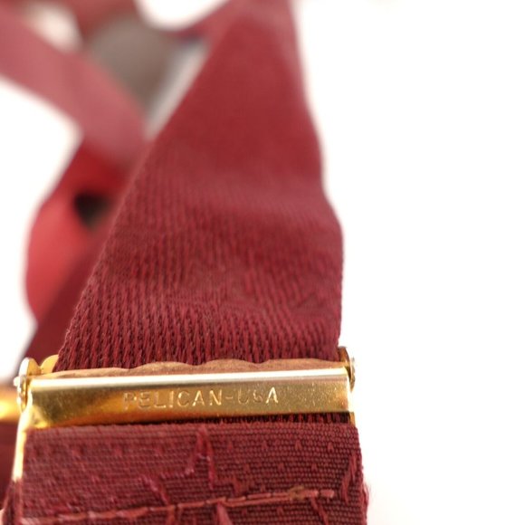 PELICAN‎ Suspenders Mens Red Burgundy Y Back Star Button Adjustment Made in USA - Picture 7 of 11